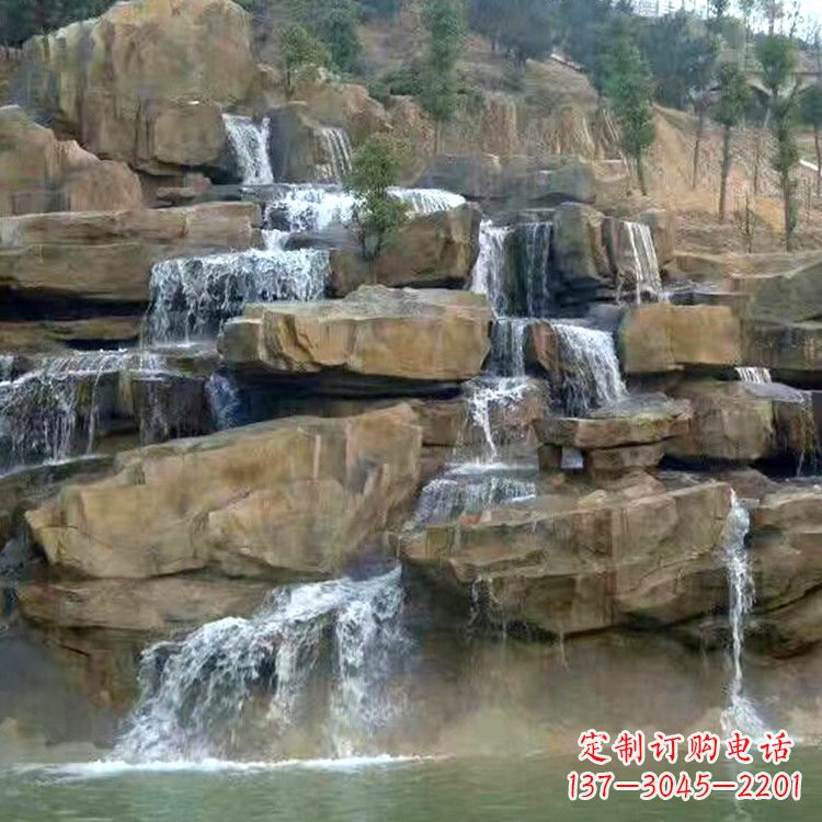 宁波中领雕塑公园假山流水景观雕塑