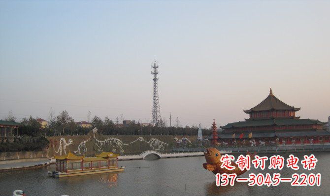 宁波公园金鱼动物铜雕