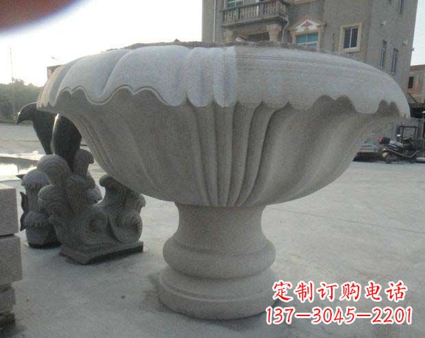 宁波高端大理石花盆雕塑