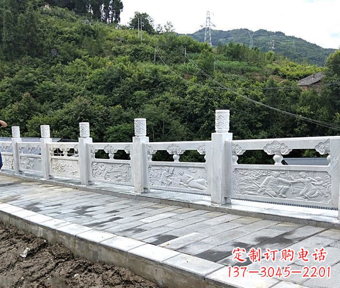 宁波专为公园景观定制的大理石栏板石雕