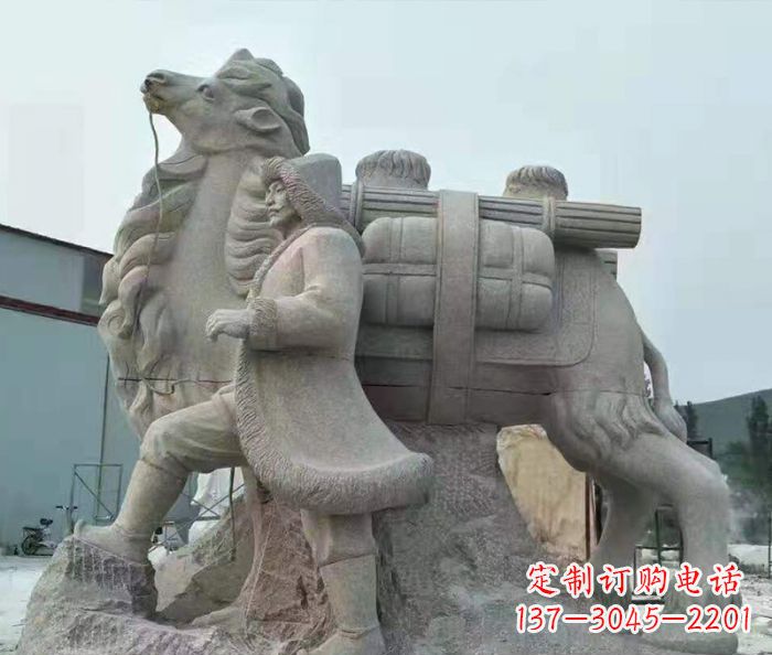 宁波精致精美的大理石骆驼石雕