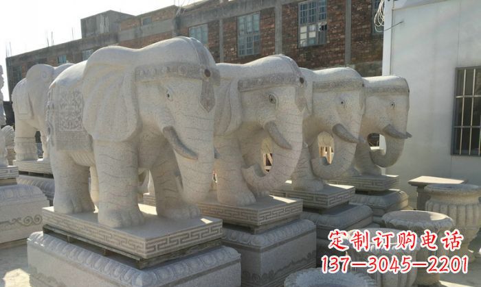宁波缅甸大理石缅甸大象雕塑