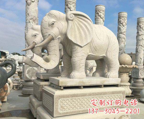 宁波大理石招财大象雕塑