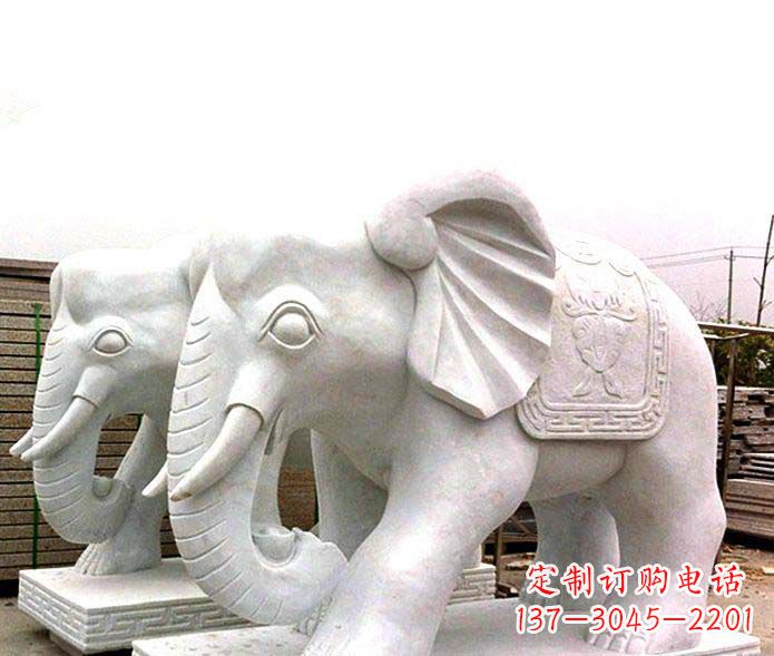 宁波精致细腻的大象石雕景观雕塑