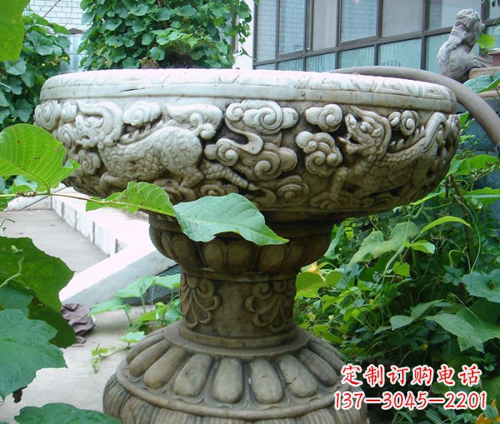 宁波仿古花盆石雕艺术品