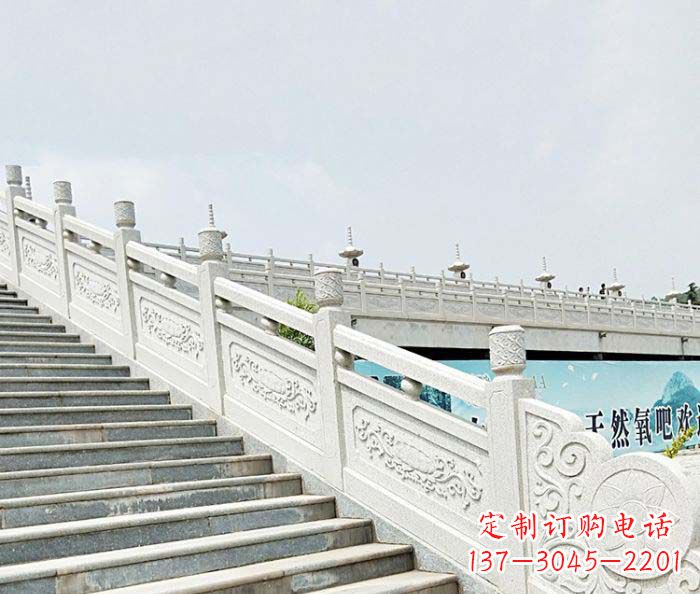 宁波公园景观汉白玉石雕栏板 (2)