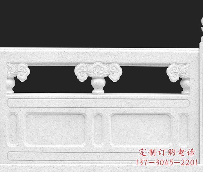宁波公园景观汉白玉石雕栏板 (3)