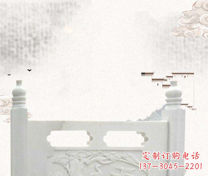 宁波公园景观汉白玉石雕栏板