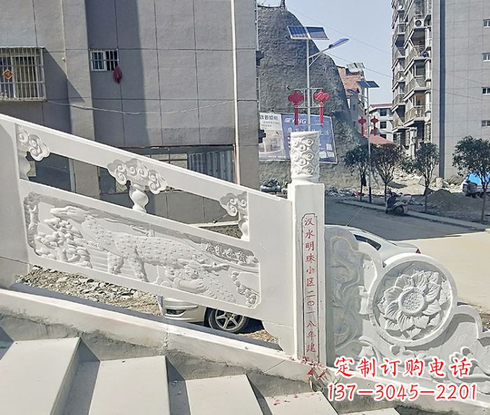 宁波公园景观汉白玉石雕栏板 (5)