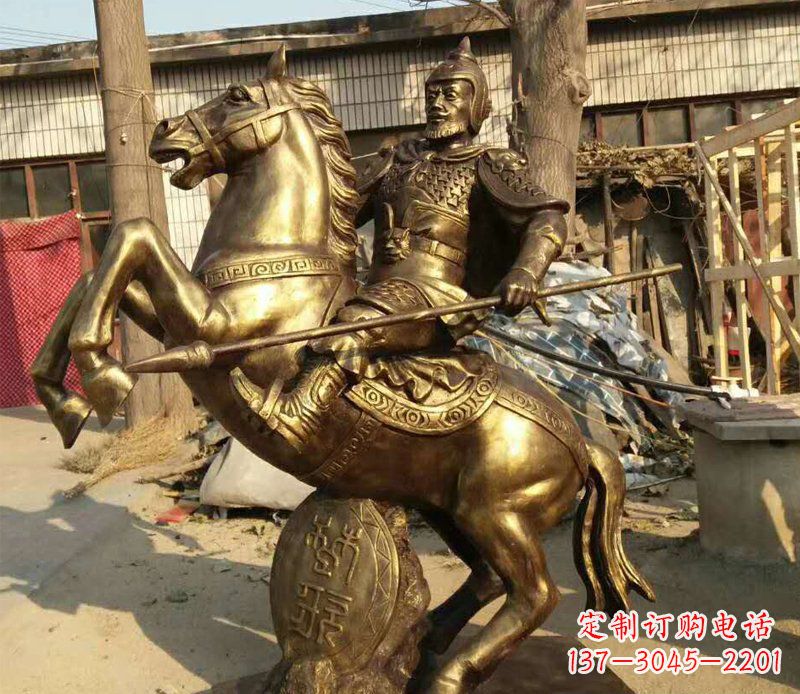 宁波高雅精美的骑马铜雕