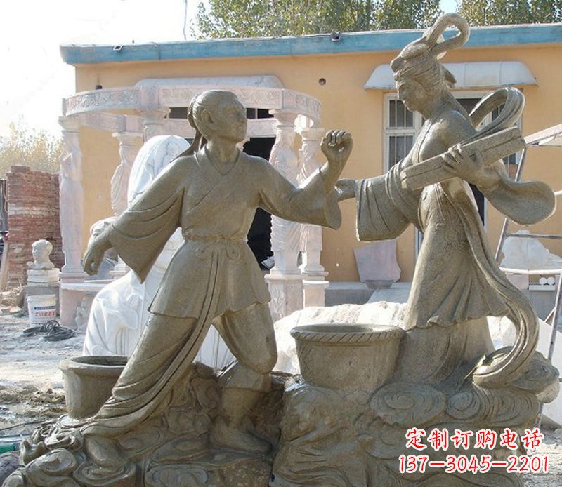 宁波公园景观牛郎织女石雕