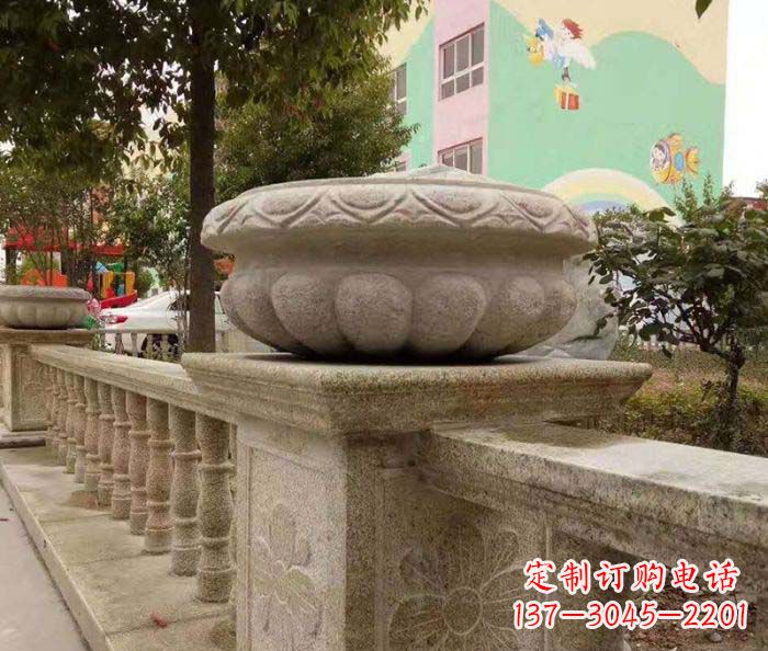 宁波砂岩花盆雕塑