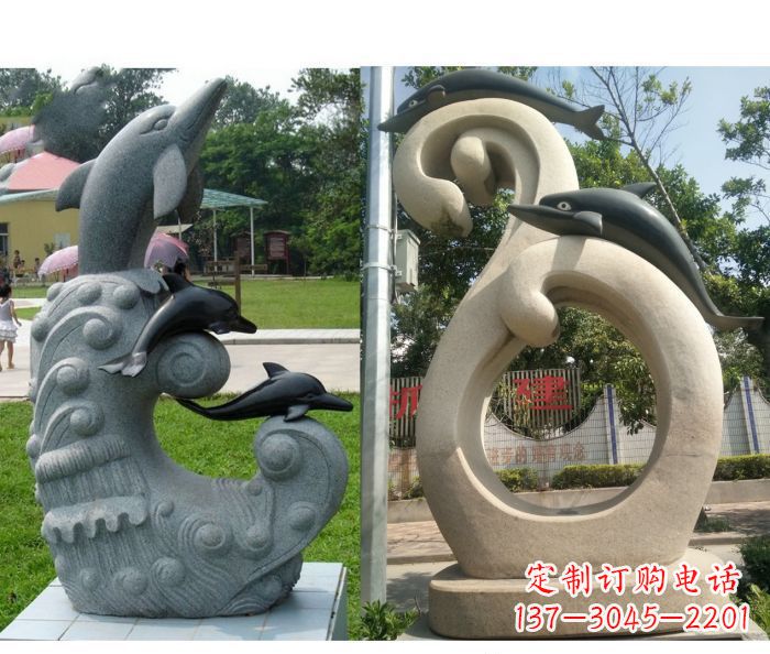 宁波海豚雕塑,让你的公园景观更加优美缤纷