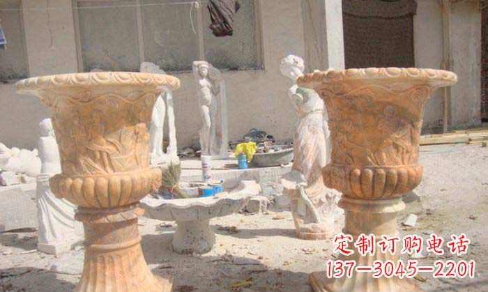 宁波红花盆石雕艺术雕塑