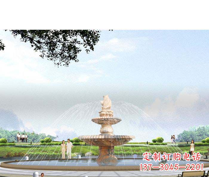 宁波精美玉鲤鱼雕塑 精良景观装置