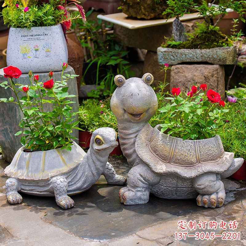 宁波铸铁乌龟花盆雕塑