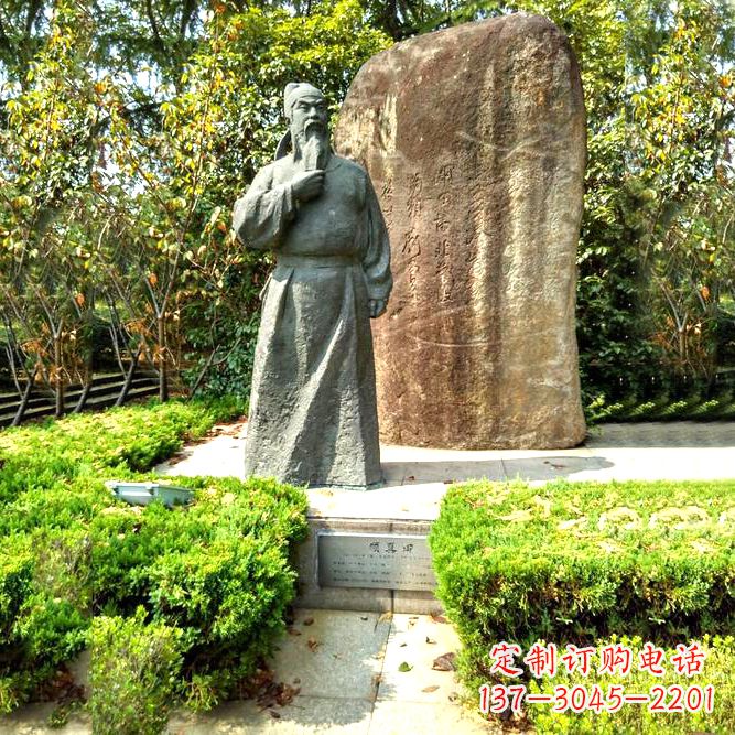 宁波颜真卿主题铜雕像
