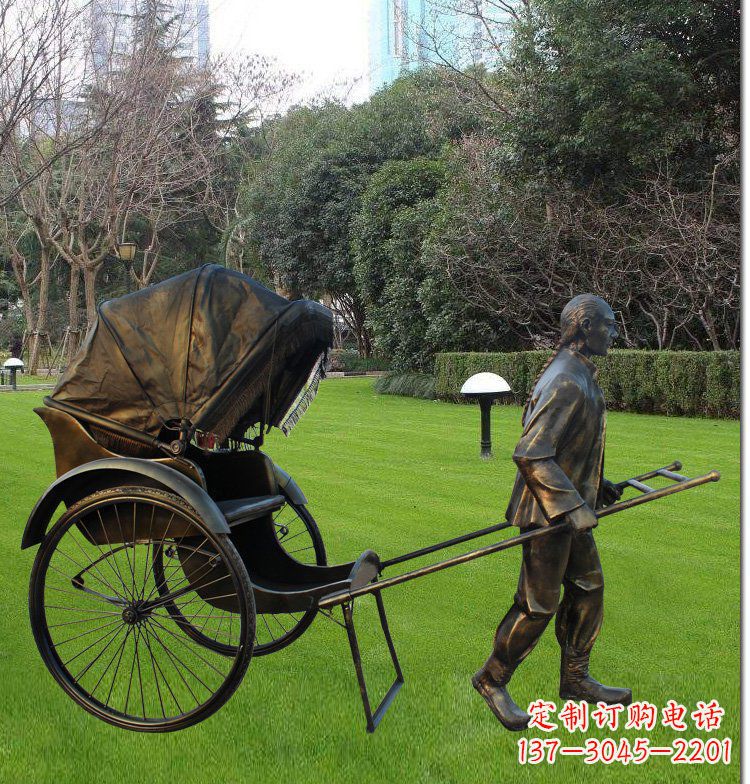 宁波艺术纪念·传统文化·黄包车雕塑