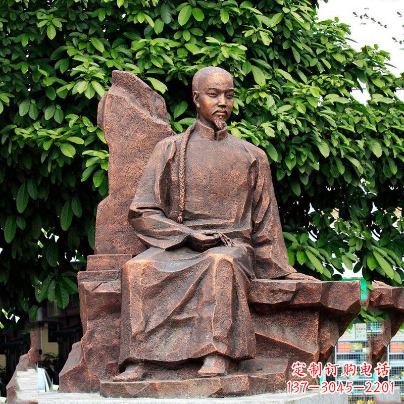 宁波清朝名人叶天士纯铜雕像