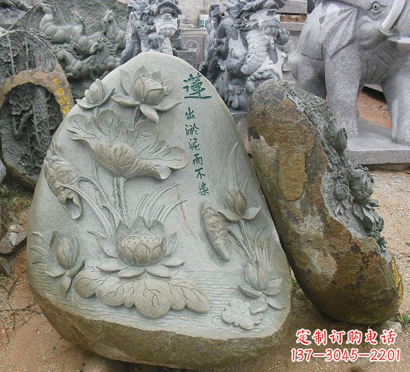 宁波以莲花为灵感的浮雕艺术