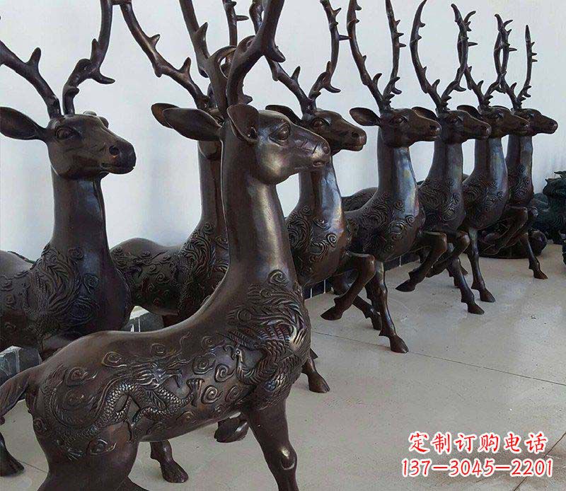 宁波产品名称精美梅花鹿铜雕