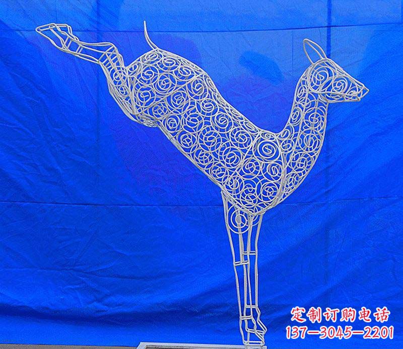 宁波中领雕塑梅花鹿不锈钢镂空雕塑