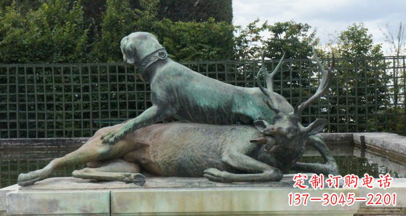 宁波高质量铜梅花鹿动物雕塑