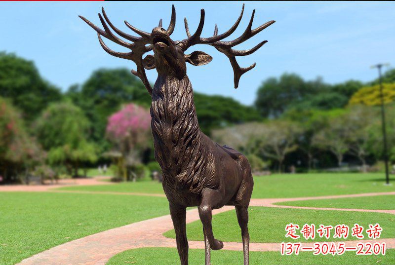 宁波梅花鹿铜雕制作