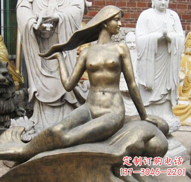 宁波精美铜质美人鱼雕塑
