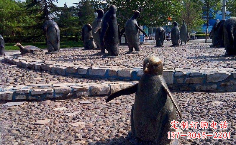 宁波企鹅动物铜雕