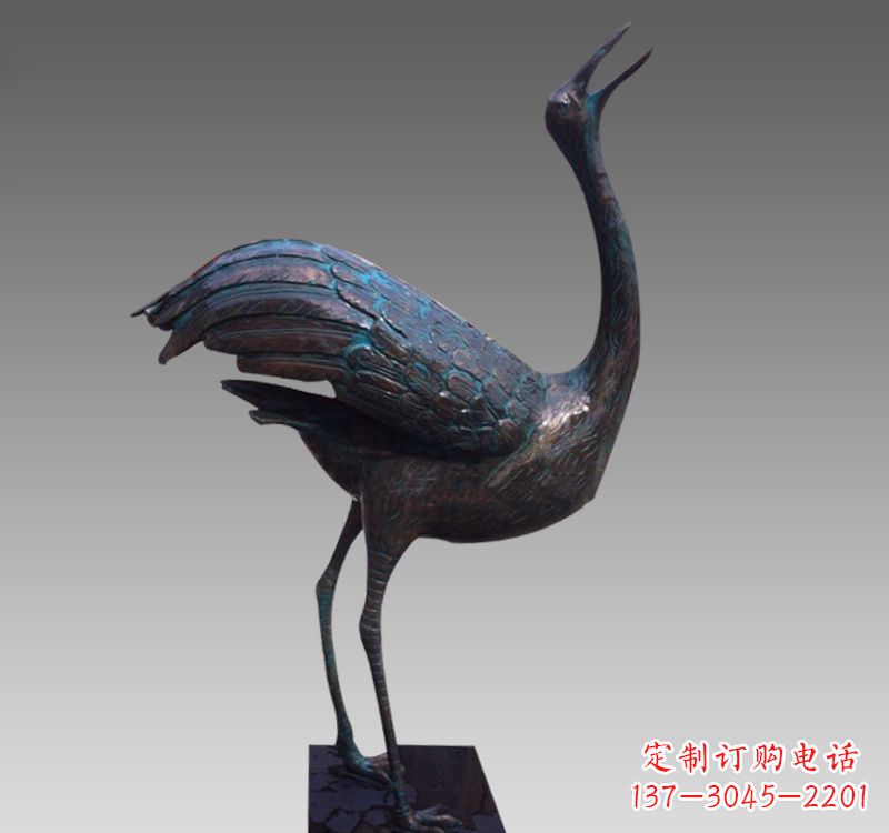 宁波青铜雕刻仙鹤翱翔