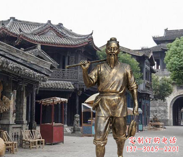 宁波中领雕塑典雅渔夫铜雕