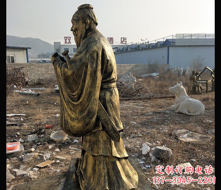 宁波铜铸孔子雕塑,传承中华民族精神文化