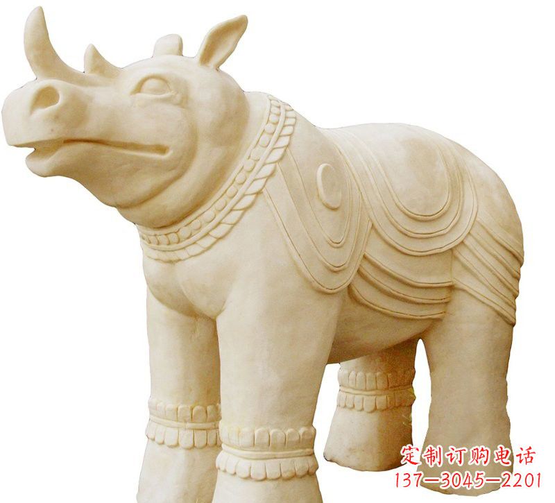 宁波砂岩犀牛雕塑