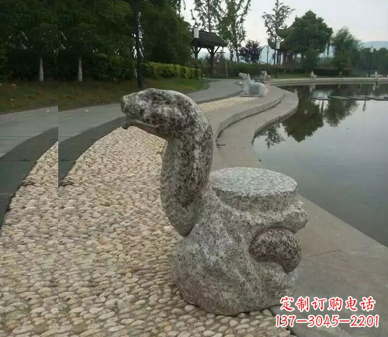 宁波中领雕塑-十二生肖蛇石雕