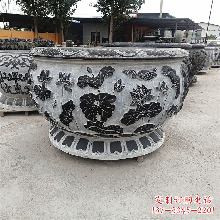宁波公园石雕水缸