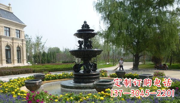宁波公园天鹅喷泉铜雕