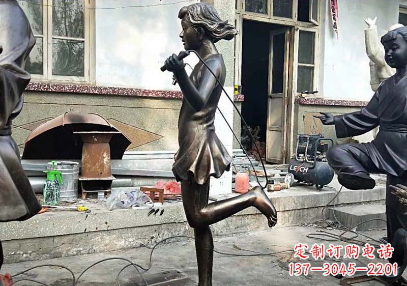 宁波精美女孩铜雕