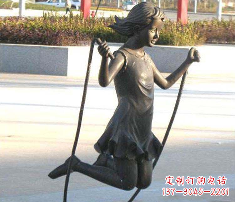 宁波汇聚灵动的青春,唯美女孩铜雕