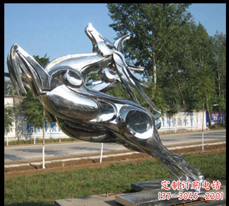 宁波梅花鹿不锈钢雕塑新美的精美装饰