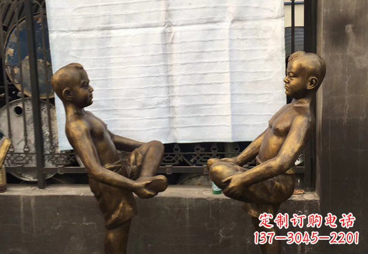 宁波公园铜雕童年精美儿童雕塑