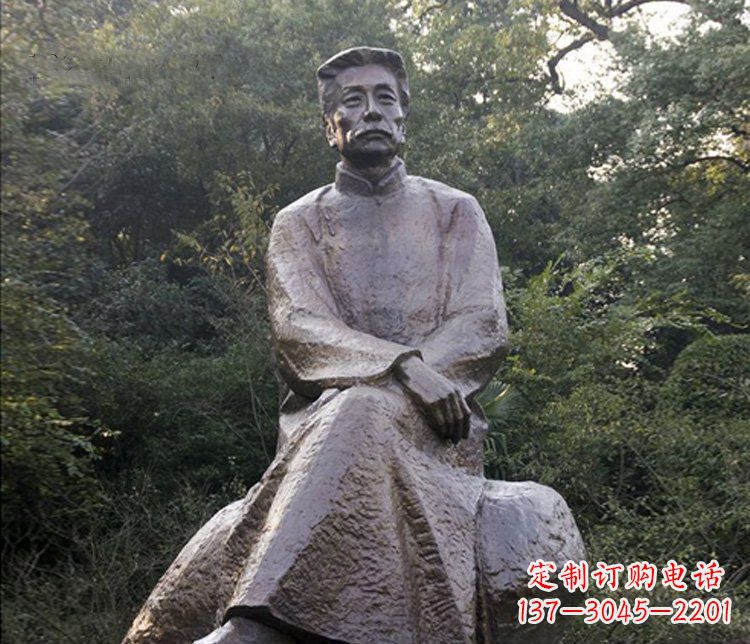 宁波高贵雄伟,全球首创,鲁迅人物铜雕塑