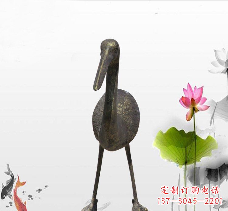 宁波高品质铜制仙鹤雕塑