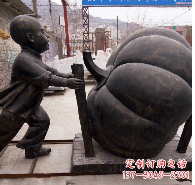宁波精致男孩铜雕