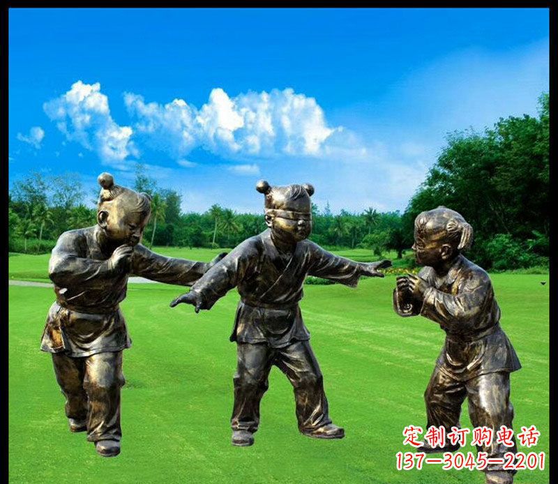 宁波精致的儿童铜雕造型,增添公园乐趣