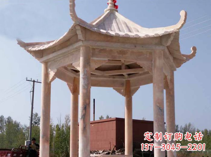 宁波红六角凉亭雕塑