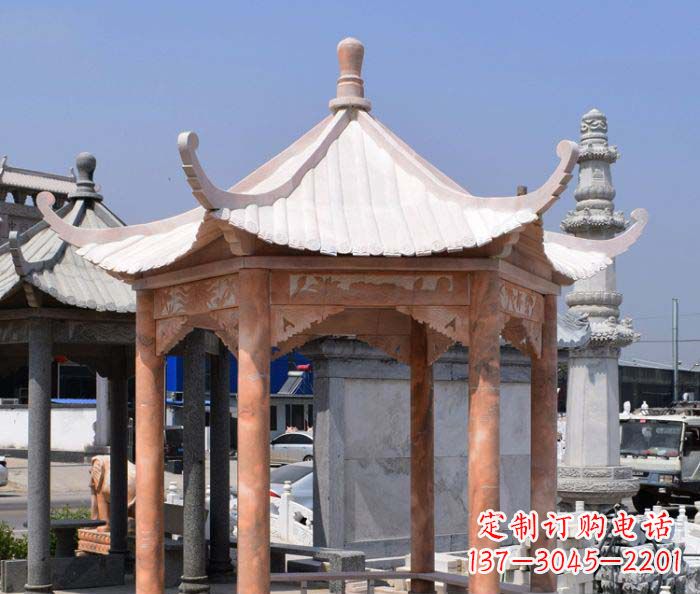 宁波中领雕塑设计凉亭雕塑,清新简约添美感