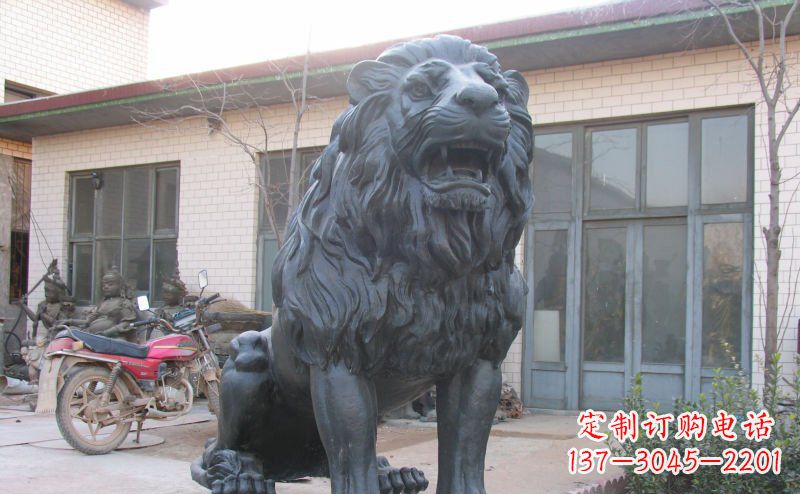 宁波浓情西洋之王——公园外观狮子铜雕