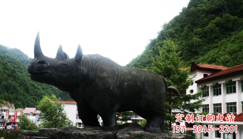 宁波艺术犀牛石雕