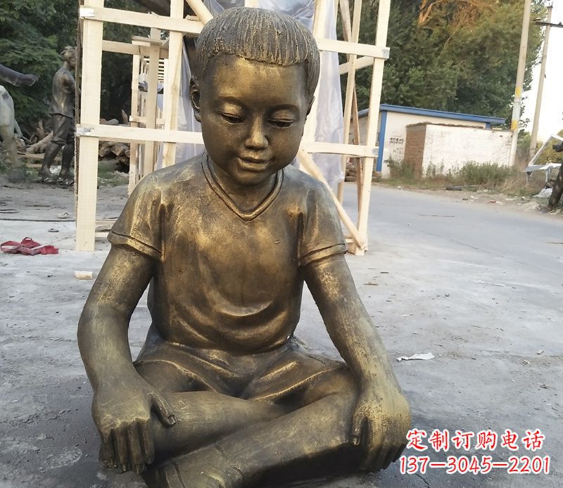 宁波孩子们的梦想-铜质儿童雕塑